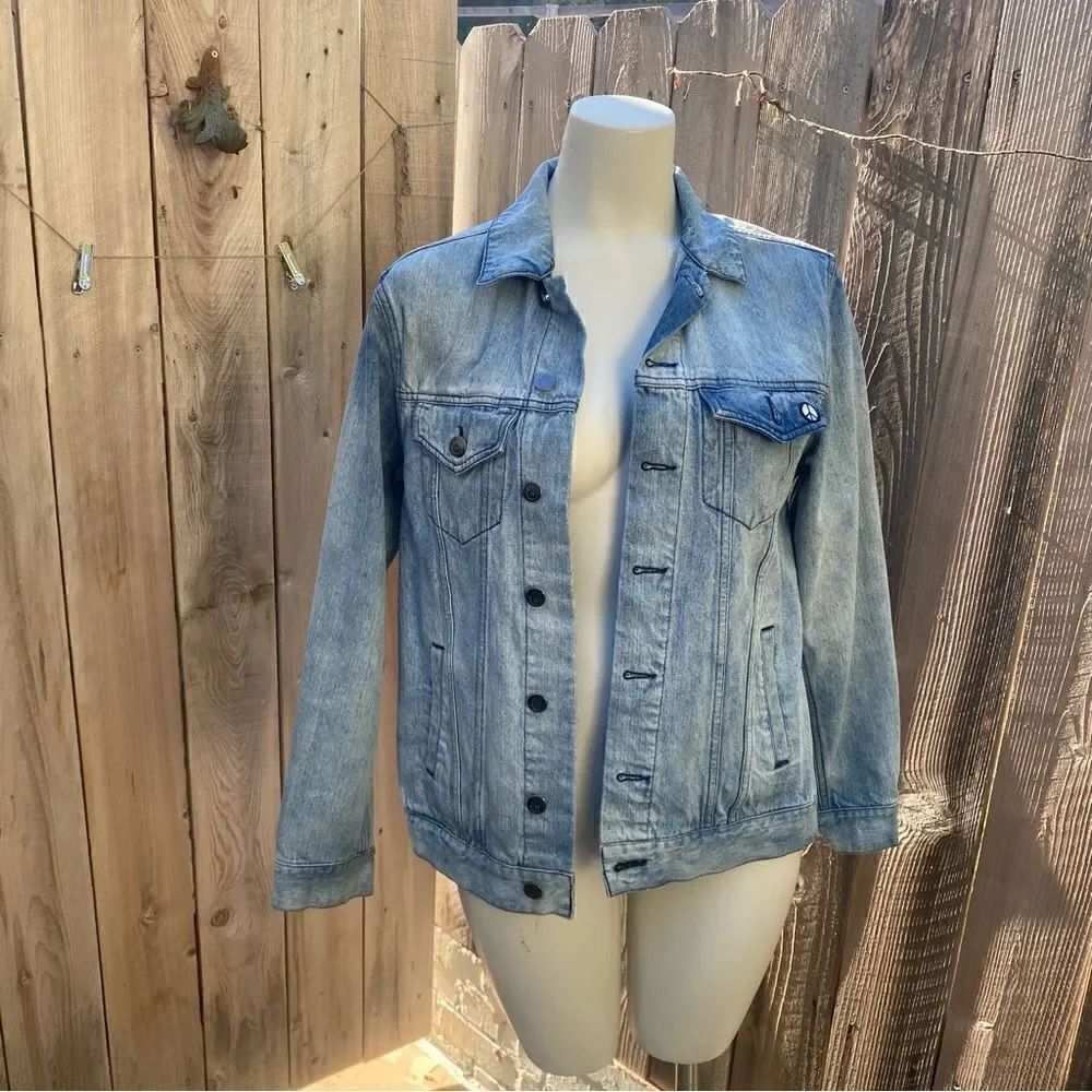 Spiritual Gangster Hamsa Denim Jacket Size Small - Picture 13 of 13